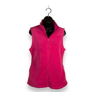 SMALL EXERTEK FUCHSIA PINK FLEECE VEST JACKET OUTDOOR